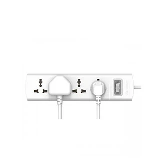Huntkey 4 Port Szm401 2 Pin 3M. White Power Strip