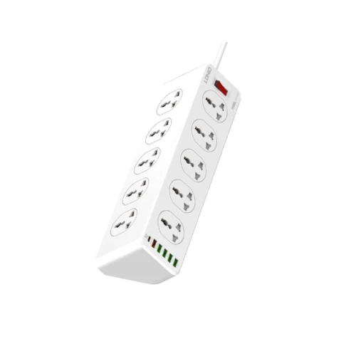Ldnio Sc10610: 10 Ac Outlets &Amp; 6-Port Usb Charger Power Strip