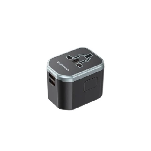 Vention Fjcb0 3-Port Usb 20W Universal Travel Adapter